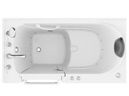 Coupe Premier 53 - 60 in x 28 in. Left Drain Air and Whirlpool Jetted Walk-in Tub in White