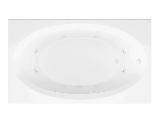 Imperial Series 84 in. x 43 in. Rectangular Whirlpool Bathtub with Right Drain and V-Style Back Jets in Glossy White