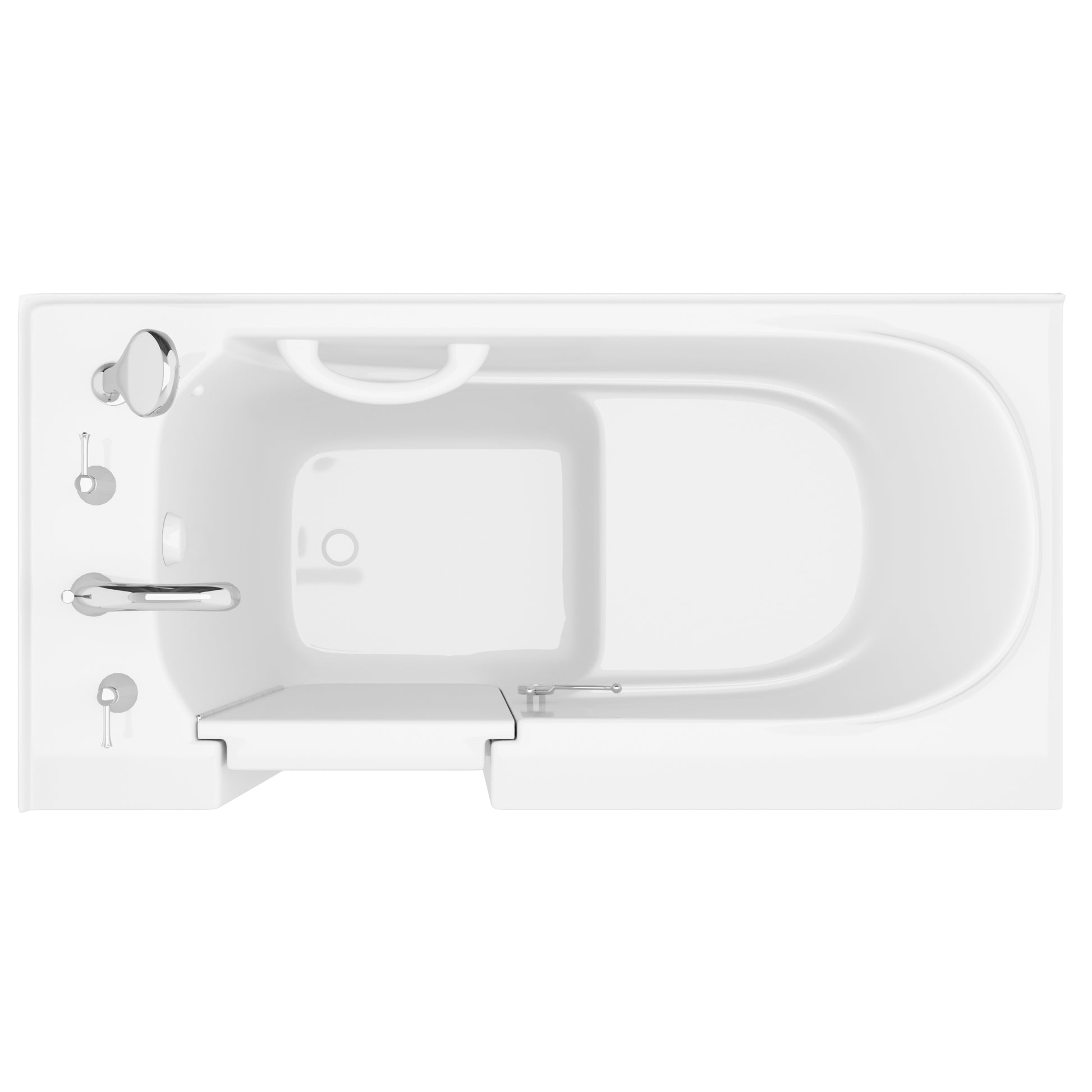 MediTub Collection 26 x 53 left-side drain jetted alcove bathtub, white with fast-fill faucet set