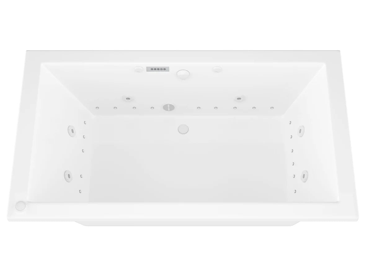 Venetian  41.625 x 72 in. Air and Whirlpool Jetted Bathtub in White with Reversible Drain