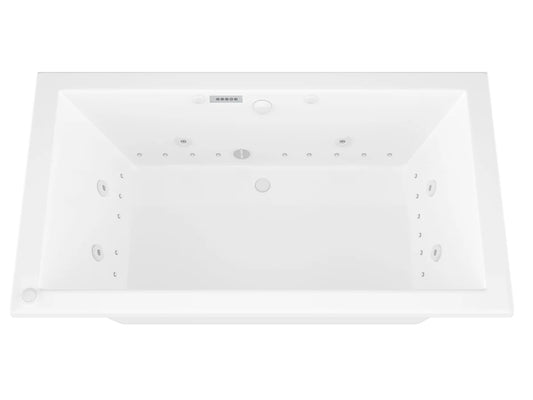 Venetian  41.625 x 72 in. Air and Whirlpool Jetted Bathtub in White with Reversible Drain