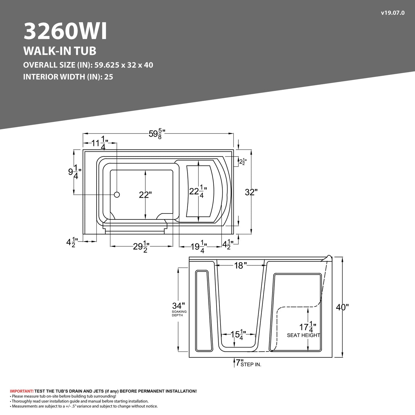Nimbus Series 32 in. L x 60 in. W Left Side Drain Dual Jetted Bathtub in Biscuit with Microbubbles Jet