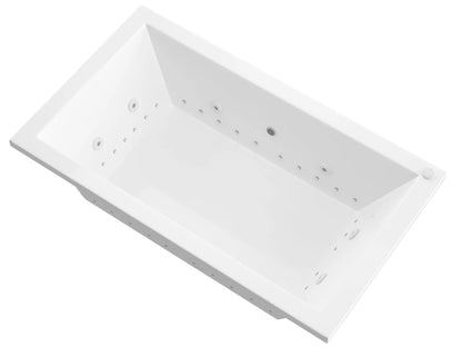 Venetian  41.625 x 72 in. Air and Whirlpool Jetted Bathtub in White with Reversible Drain