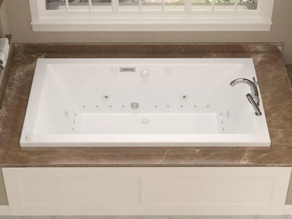 Venetian  41.625 x 72 in. Air and Whirlpool Jetted Bathtub in White with Reversible Drain