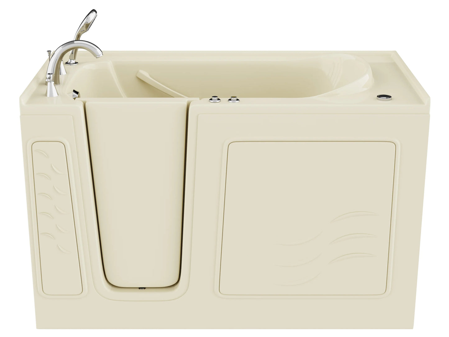 Coupe Series 30 in. x 60 in. Left Drain Quick Fill Walk-In Air Tub in Biscuit