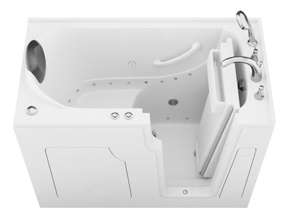 Coupe Premier 53 - 60 in x 28 in. Right Drain Air Jetted Walk-in Tub in White