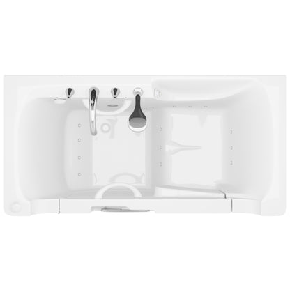 MediTub left-side drain air-jetted alcove bathtub, 30x60, white, with aroma and chroma therapy.