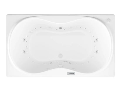 Whisper  35.625 x 72 in. Air and Whirlpool Jetted Bathtub in White with Reversible Drain