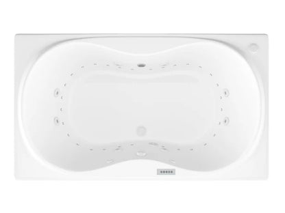 Whisper  35.625 x 72 in. Air and Whirlpool Jetted Bathtub in White with Reversible Drain