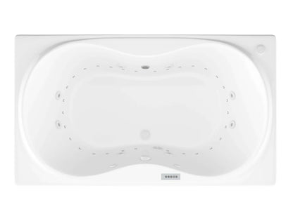 Whisper  42 in. x 71.75in. Air and Whirlpool Jetted Bathtub in White with Reversible Drain