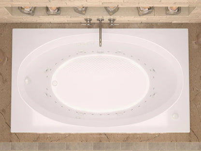 Imperial 84 in. x 43 in. Rectangular Whirlpool and Air Bathtub with Right Drain and VS Jets and Aroma in Glossy White