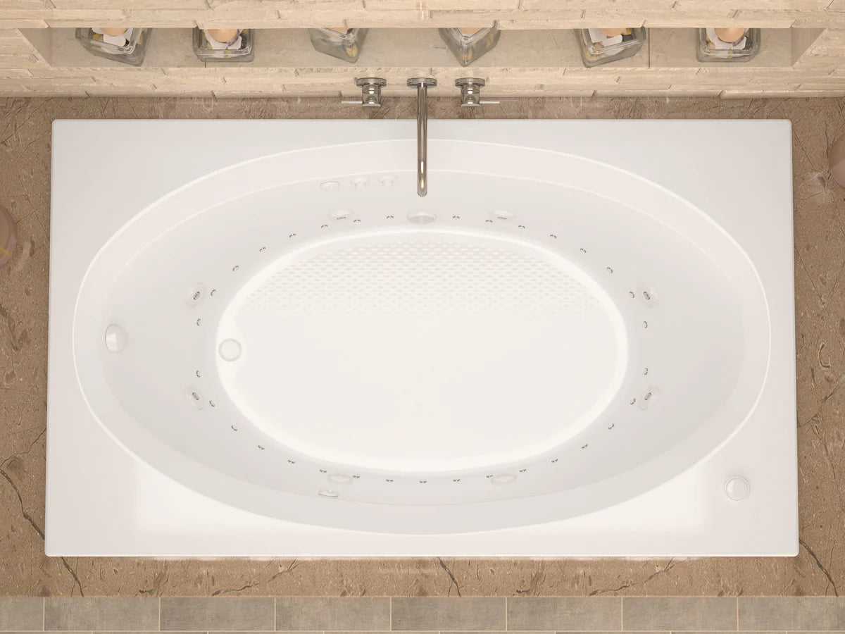 Vogue 42 x 60 Rectangular Air & Whirlpool Jetted Bathtub with Reversible Drain