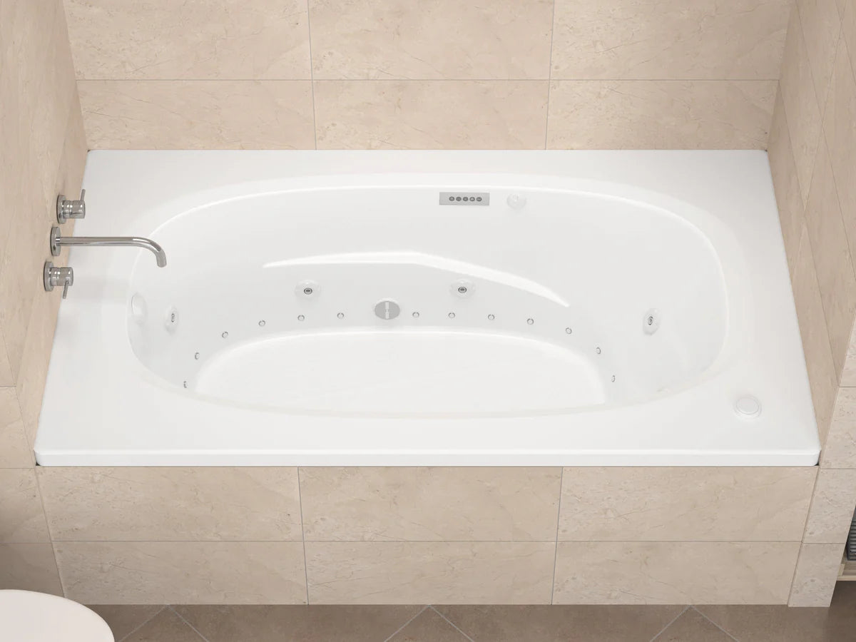 Polaris  42 in. x 71in. Air and Whirlpool Jetted Bathtub in White with Reversible Drain