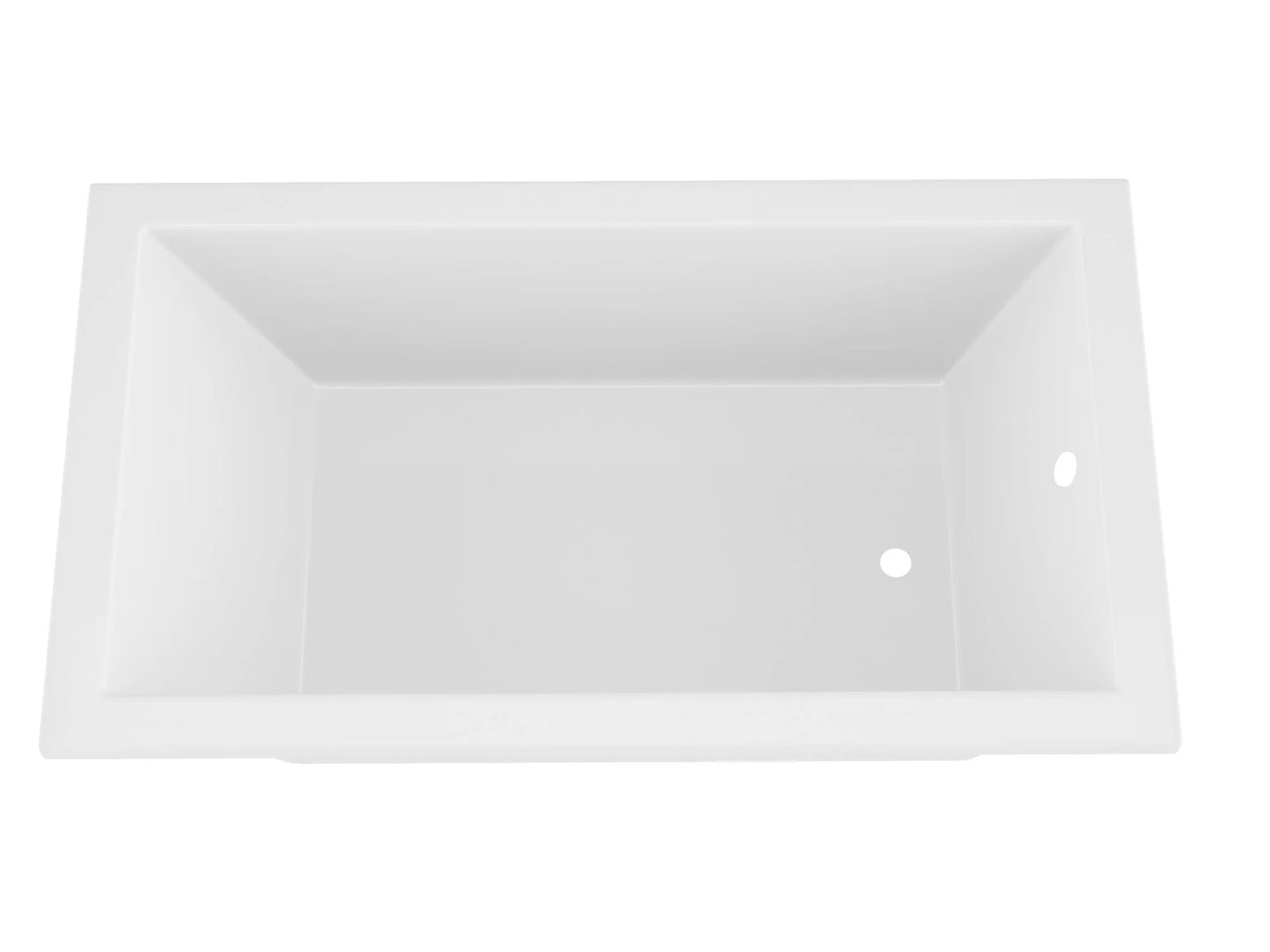 Illyrian 6 ft. Acrylic Reversible Drain Rectangular Bathtub in White