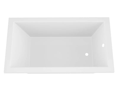 Illyrian 6 ft. Acrylic Reversible Drain Rectangular Bathtub in White