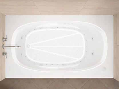 Polaris 42 x 72 Rectangular Air & Whirlpool Jetted Bathtub with Reversible Drain