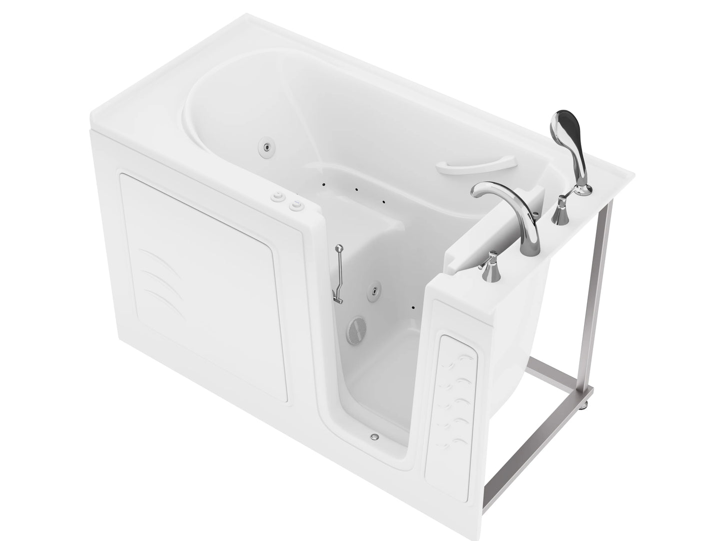 Value Series 30 in. x 60 in. Left Drain Quick Fill Walk-In Soaking Tub in White