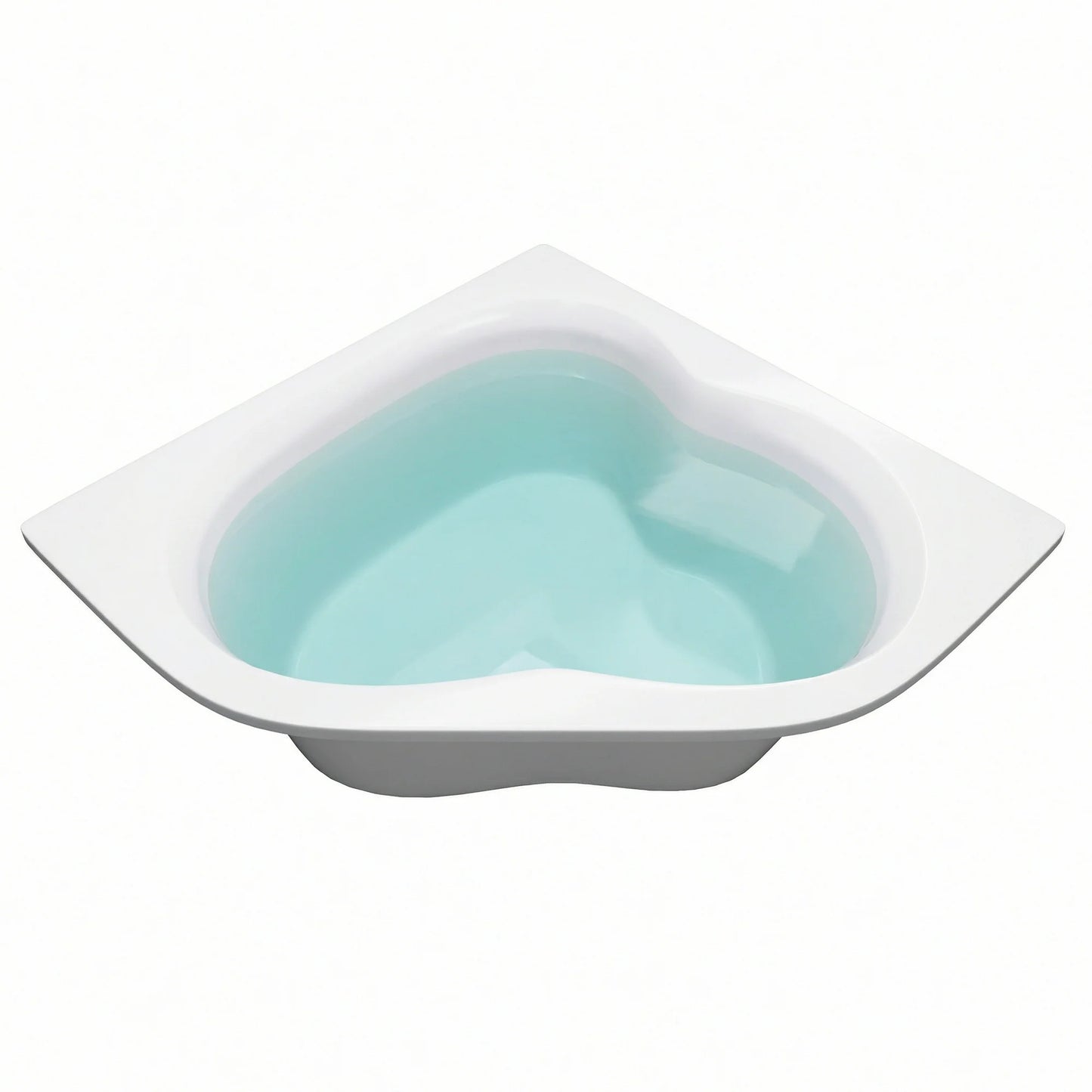 Petra 5 ft. Acrylic Center Drain Corner Bathtub in White