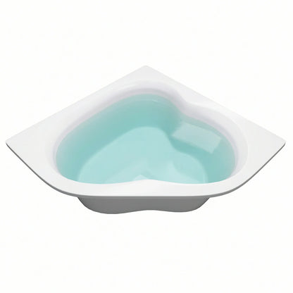 Petra 5 ft. Acrylic Center Drain Corner Bathtub in White