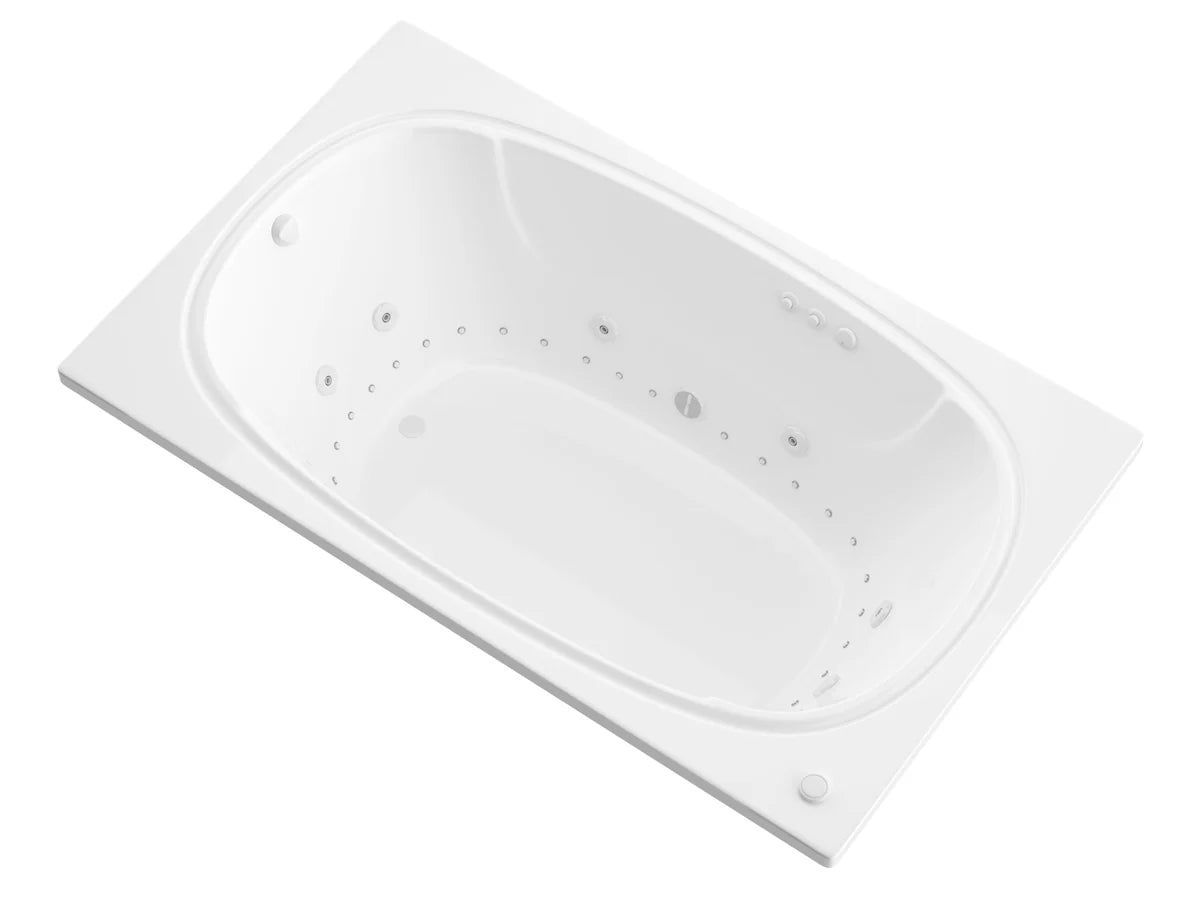 Charleston 48 x 72 Rectangular Air & Whirlpool Jetted Bathtub with Reversible Drain
