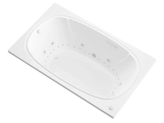 Charleston 48 x 72 Rectangular Air & Whirlpool Jetted Bathtub with Reversible Drain