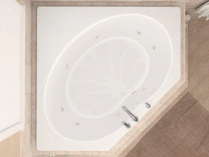 Atlantis Whirlpools Eclipse 60 x 60 Corner Whirlpool Jetted Bathtub
