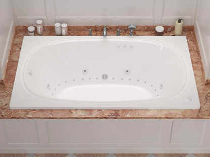 Charleston 48 x 72 Rectangular Air & Whirlpool Jetted Bathtub with Reversible Drain
