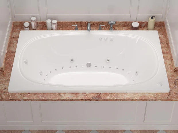 Charleston 48 x 72 Rectangular Air & Whirlpool Jetted Bathtub with Reversible Drain
