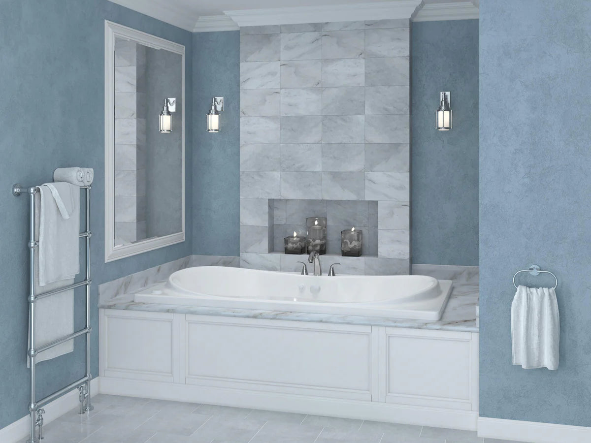 Whisper 36 x 72 Rectangular Air Jetted Bathtub with Reversible Drain