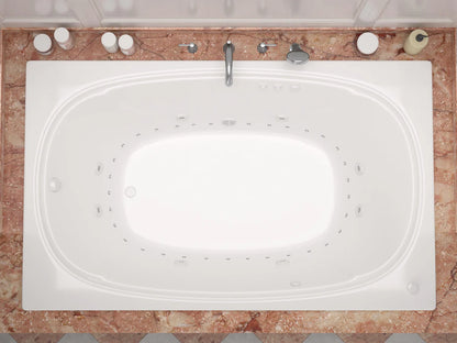 Charleston 48 x 72 Rectangular Air & Whirlpool Jetted Bathtub with Reversible Drain
