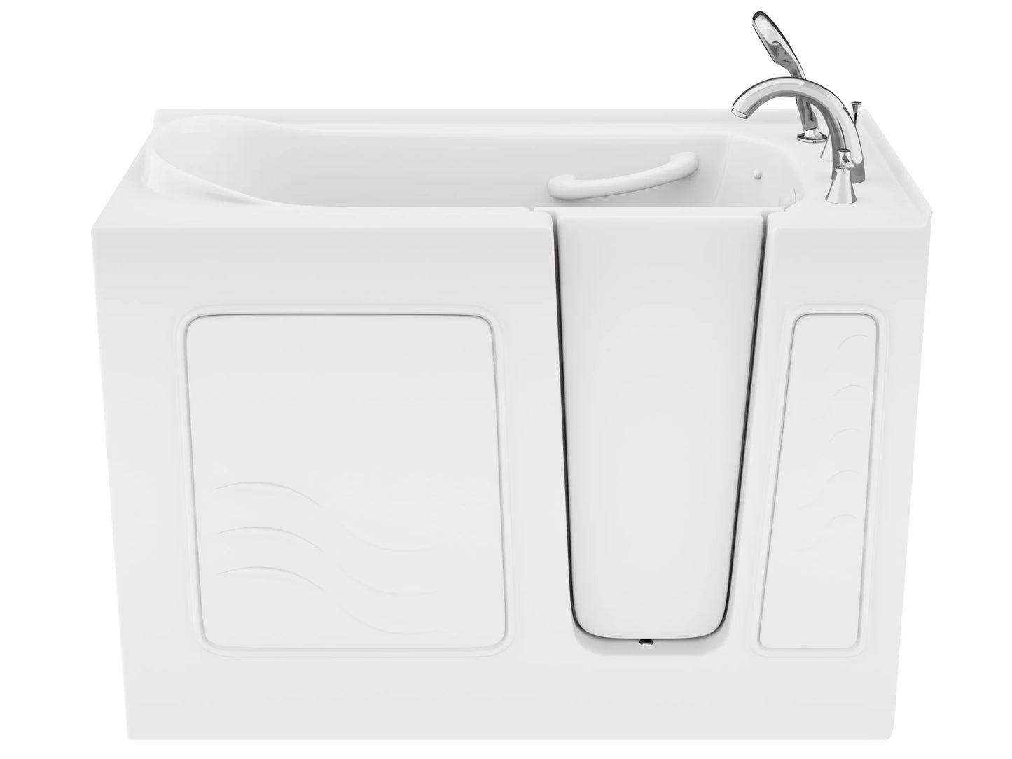 Value Series 26 in. x 53 in. Right Drain Quick Fill Walk-In Soaking Tub in White