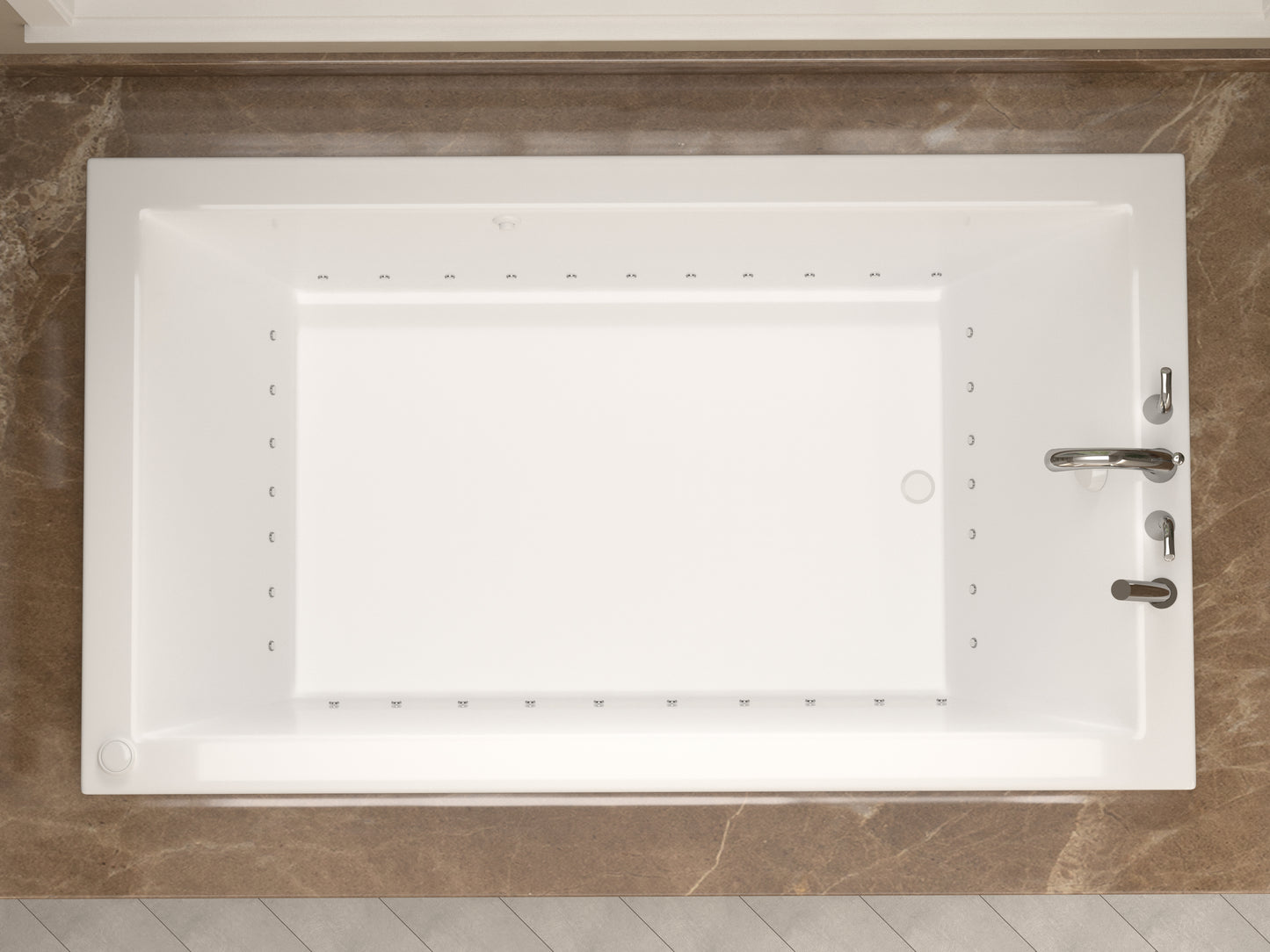 Venetian 32 x 72 Rectangular Air Jetted Bathtub with Reversible Drain