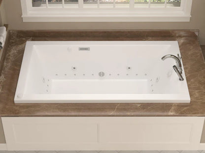 Venetian  36 x 59.375in. Air and Whirlpool Jetted Bathtub in White with Reversible Drain