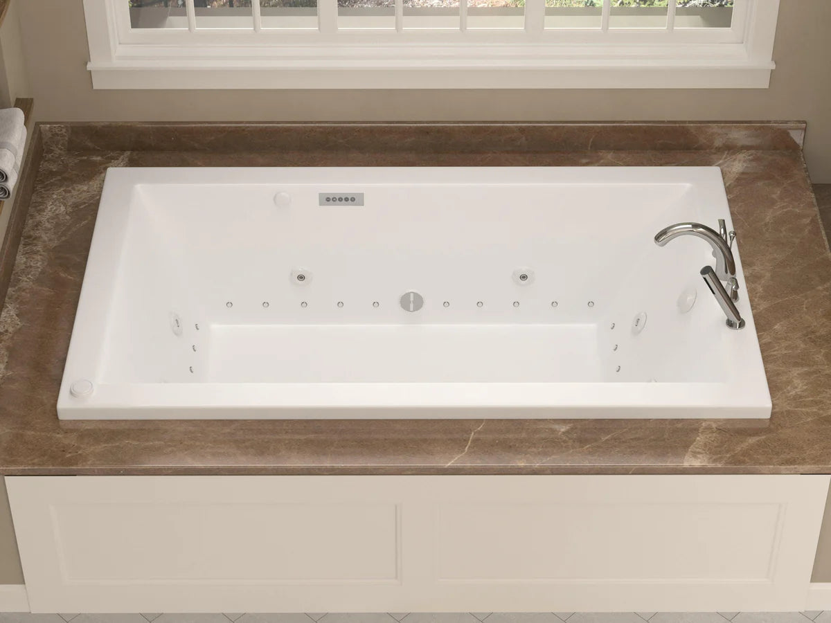 Venetian  36 x 72 in. Air and Whirlpool Jetted Bathtub in White with Reversible Drain