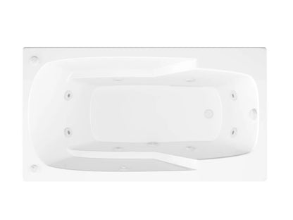 Eros 36 x 72 Rectangular Whirlpool Jetted Bathtub with Reversible Drain