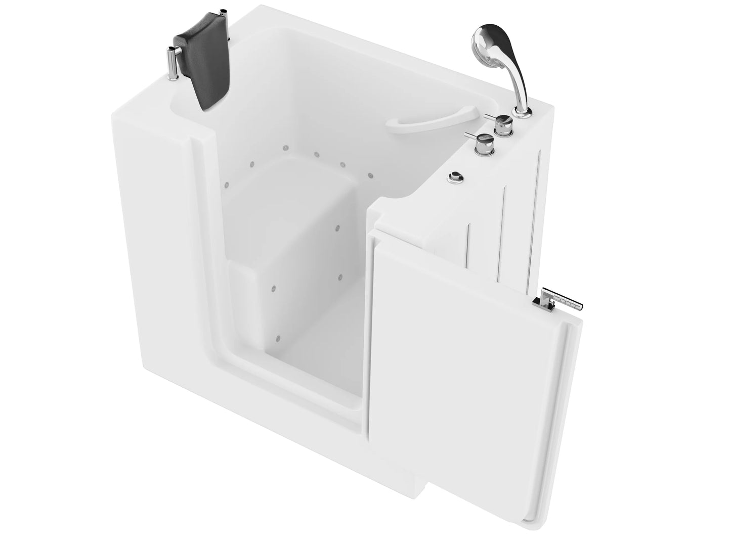 Coupe Series 27 in. x 39 in. Right Drain Quick Fill Walk-In Air Tub in White