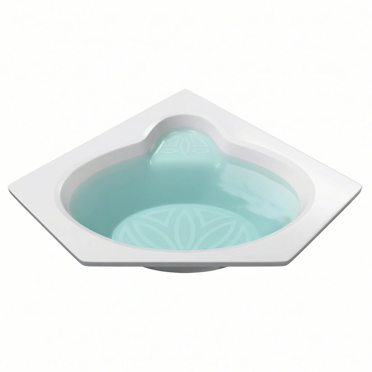 Rana 5 ft. Acrylic Center Drain Corner Bathtub in White