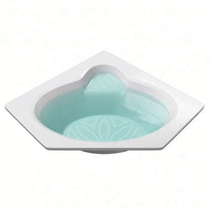 Rana 5 ft. Acrylic Center Drain Corner Bathtub in White
