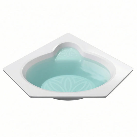 Rana 5 ft. Acrylic Center Drain Corner Bathtub in White