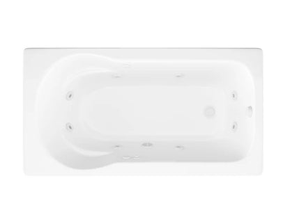 Zircon Series 60 in. x 32 in. Rectangular Whirlpool Bathtub with Right Side Drain and V-Style Back Jets in Glossy White