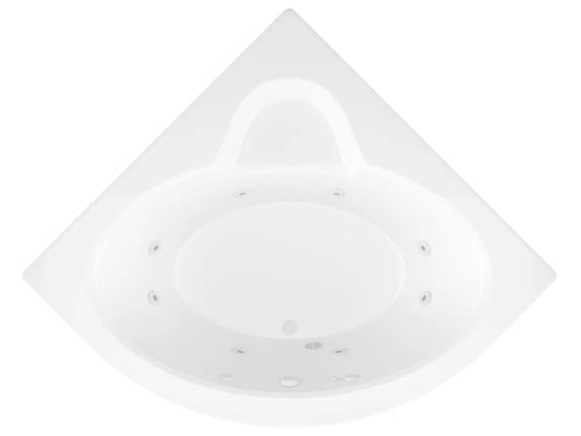 Alexandria 60 in. x 60 in. Corner Whirlpool Bathtub with Right Drain in White