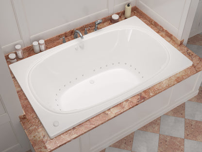 Charleston 48 x 78 Rectangular Air Jetted Bathtub with Reversible Drain