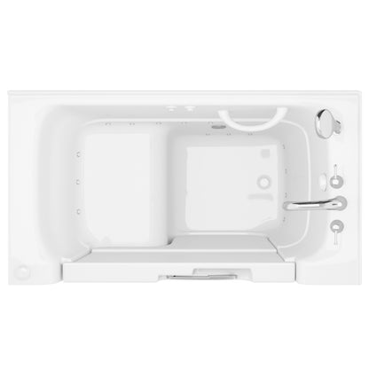 Meditub 29x52 Right Side Drain Air Jetted Bathtub White Aroma Chroma Therapy