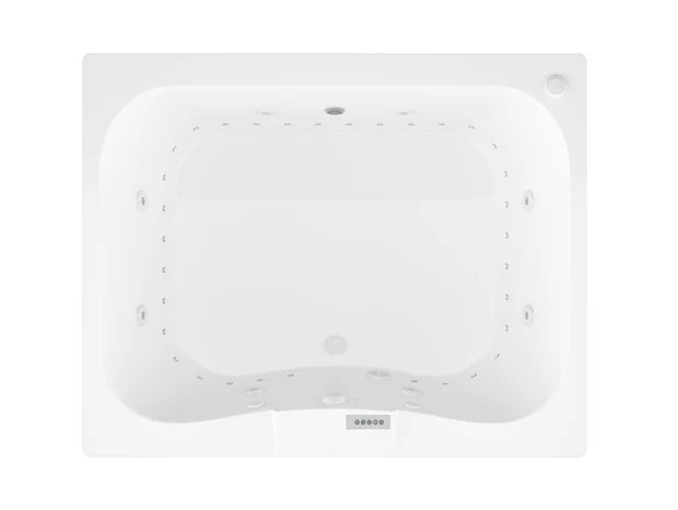 Neptune 40 x 60 Air and Whirlpool Jetted Bathtub in White with Reversible Drain
