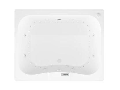 Neptune 40 x 60 Air and Whirlpool Jetted Bathtub in White with Reversible Drain