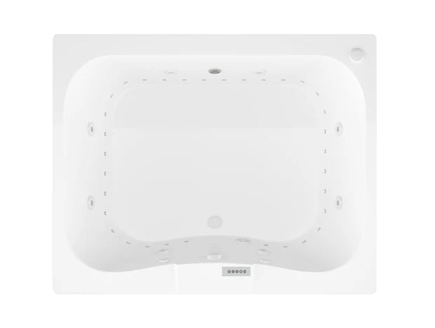 Neptune 48 x 60 Rectangular Air and Whirlpool Jetted Bathtub in White with Reversible Drain