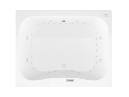 Neptune 48 x 60 Rectangular Air and Whirlpool Jetted Bathtub in White with Reversible Drain
