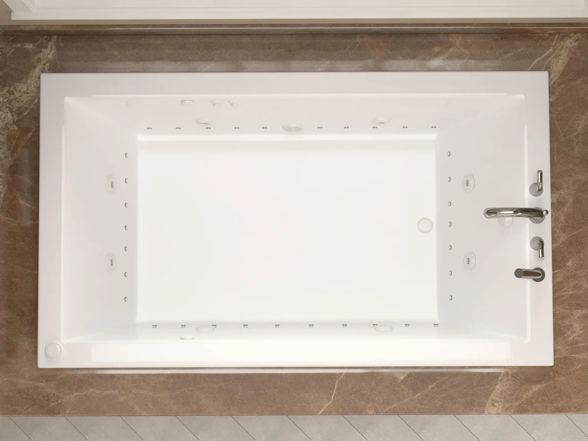 Sapphire 66 in. x 36 in. Rectangular Whirlpool and Air Bathtub with Left Drain and VS Jets and Aroma in Glossy White
