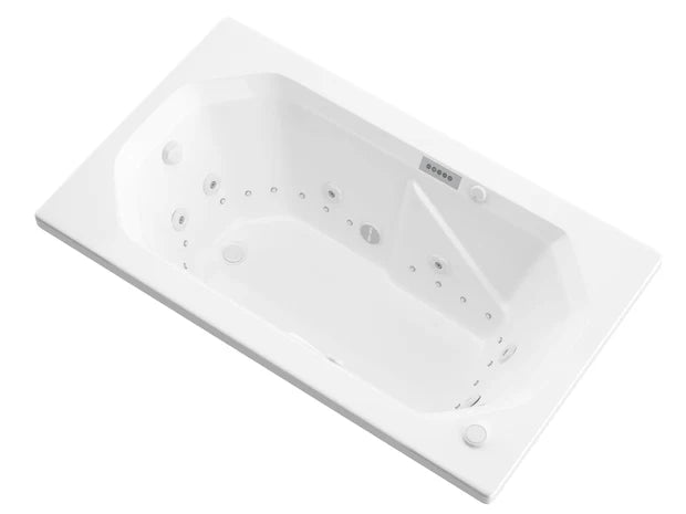 Mirage 36 x 60 Rectangular Air and Whirlpool Jetted Bathtub in White with Reversible Drain