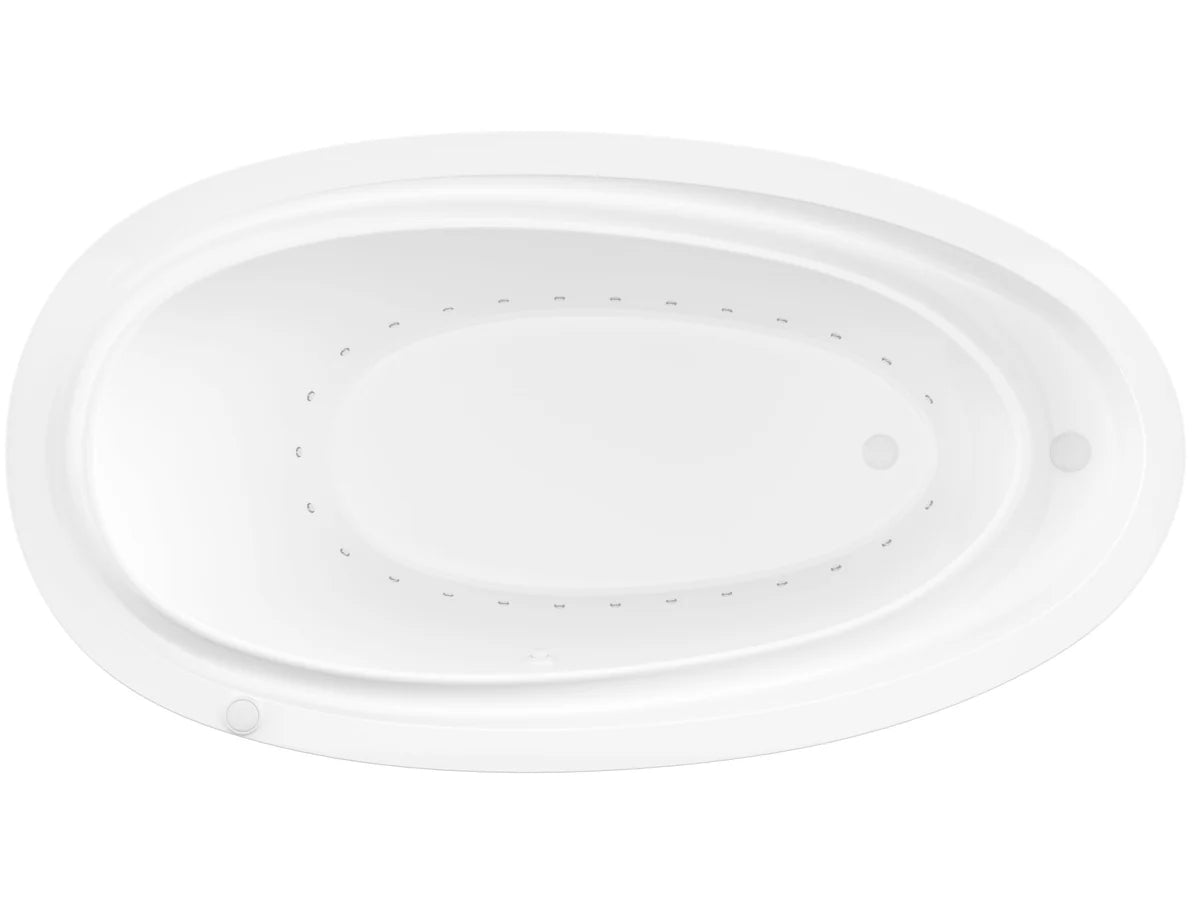 Atlantis Whirlpools Breeze 38 x 71 Oval Freestanding Air Jetted Bathtub